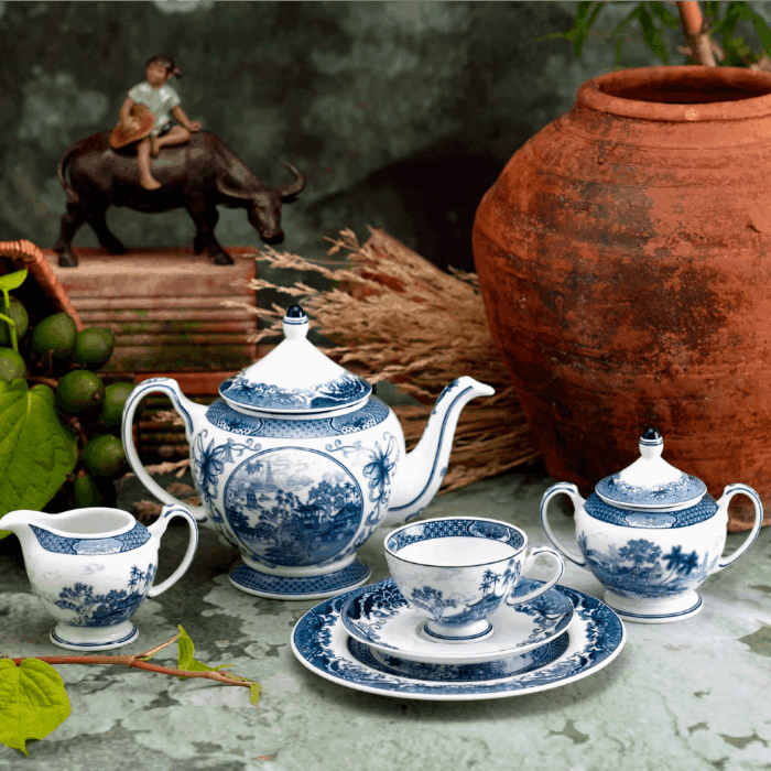  Bộ trà 1.3 L - Hoàng Cung - Hồn Việt A001_01134003803gomminhlong.com