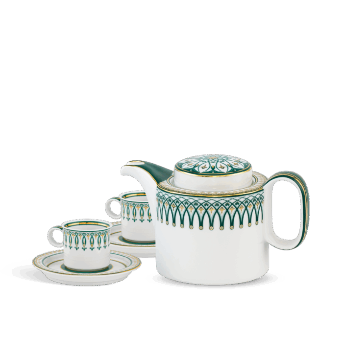Bộ trà cao 0.33 L - Gastroline - Đồng Tâm Xanh Lá A001_68334146903gomminhlong.com