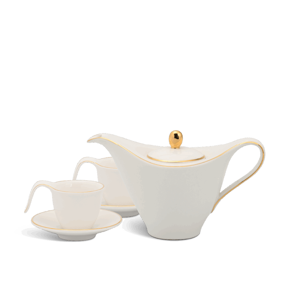 Bộ trà cao 0.45 L - Anh Vũ - Chỉ Vàng. A001_01459801403gomminhlong.com