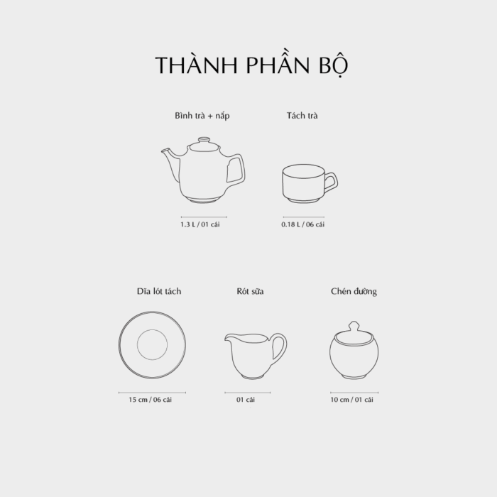  Bộ trà cao 1.3 L - Sago - Hoa Hồng Đen khắc nổi A001_01130139103gomminhlong.com