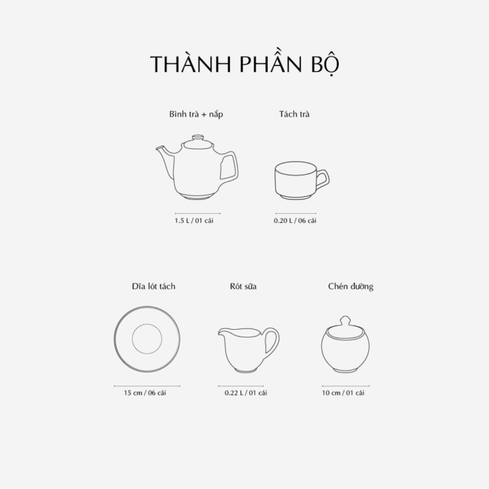  Bộ trà cao 1.5 L - Hoàng Cung - Hoàng Liên A001_68152446003