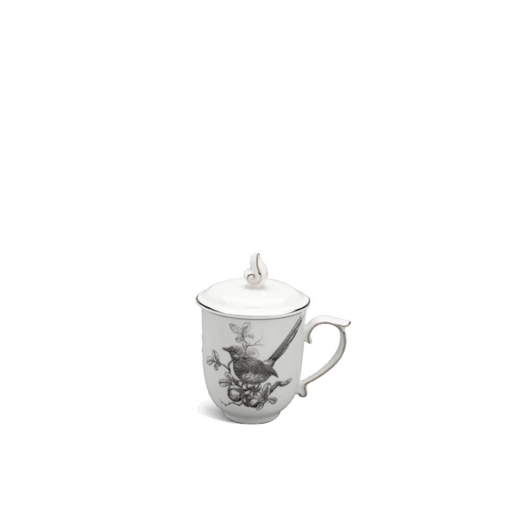 Ca trà 0.30 L + nắp - Mẫu đơn IFP - Chim Chích Chòe A001_153048395CCgomminhlong.com