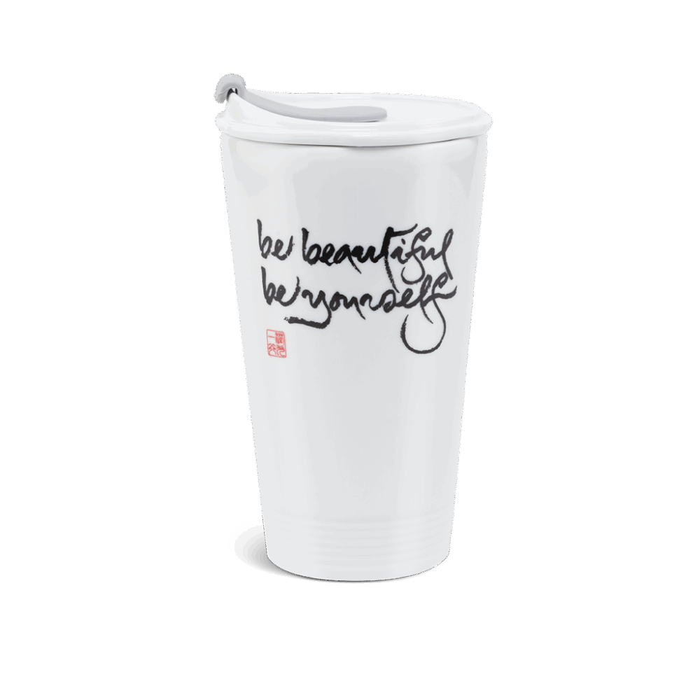 Ly sứ dưỡng sinh 0.48 L + nắp ống hút (K1) - Dưỡng Sinh - Be beautiful, Be yourself A001_214888000BHgomminhlong.com