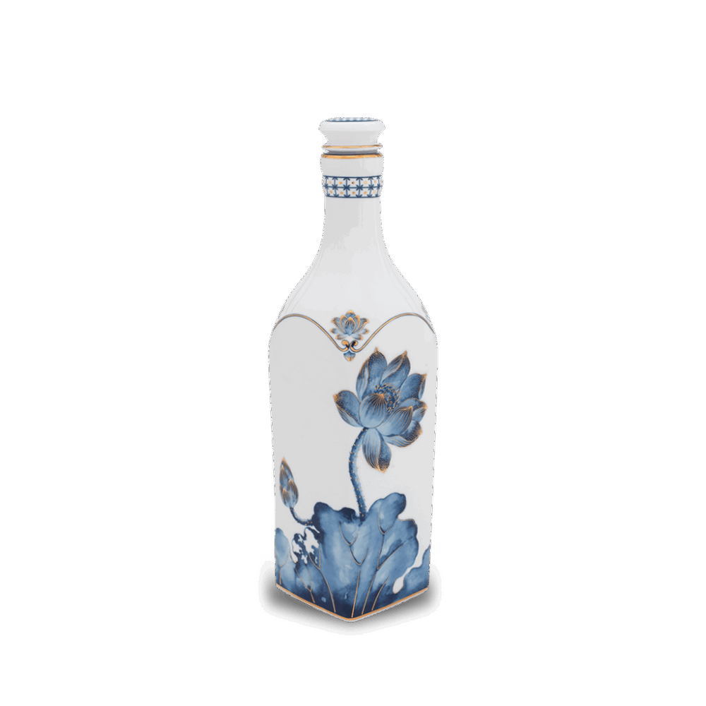 Chai sứ dưỡng sinh vuông 1.0 L + nắp (K1) - Dưỡng Sinh - Sen Cobalt A001_691031528gomminhlong.com