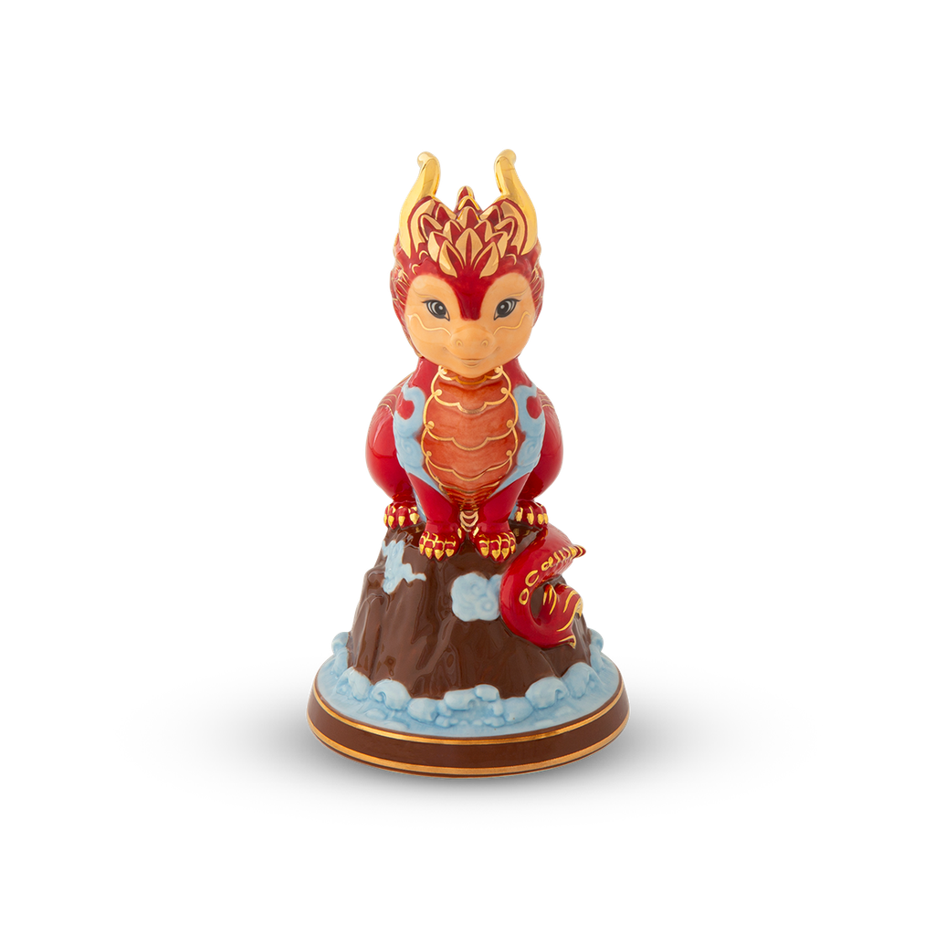 Tượng rồng Hảo Đức 13.5 cm - Màu Đỏ A001_311350DOVgomminhlong.com