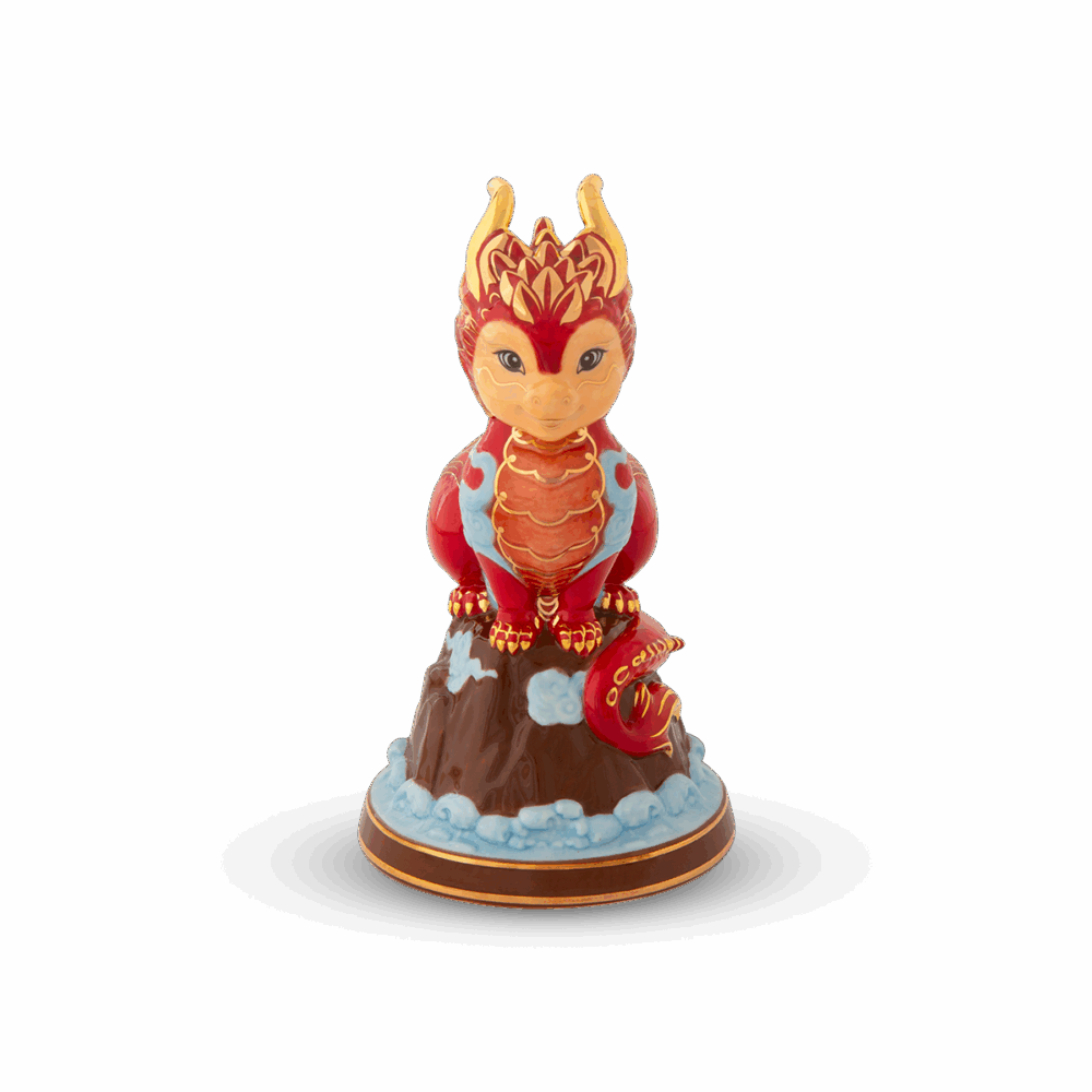 Tượng rồng Hảo Đức 13.5 cm - Màu Đỏ A001_311350DOVgomminhlong.com