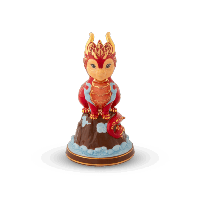Tượng rồng Hảo Đức 13.5 cm - Màu Đỏ A001_311350DOVgomminhlong.com