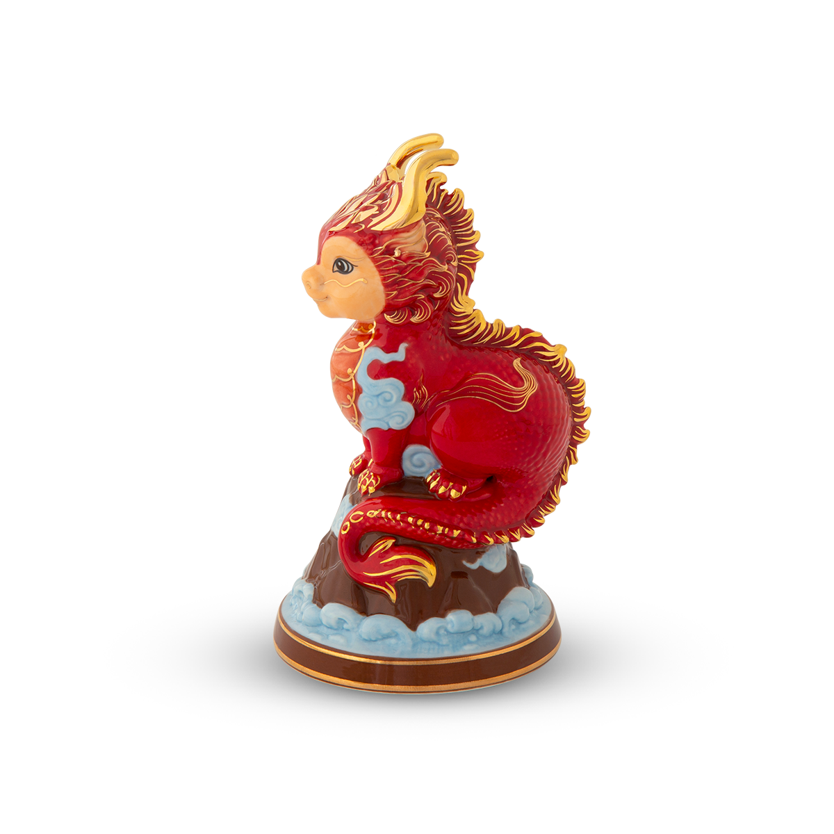 Tượng rồng Hảo Đức 13.5 cm - Màu Đỏ A001_311350DOVgomminhlong.com