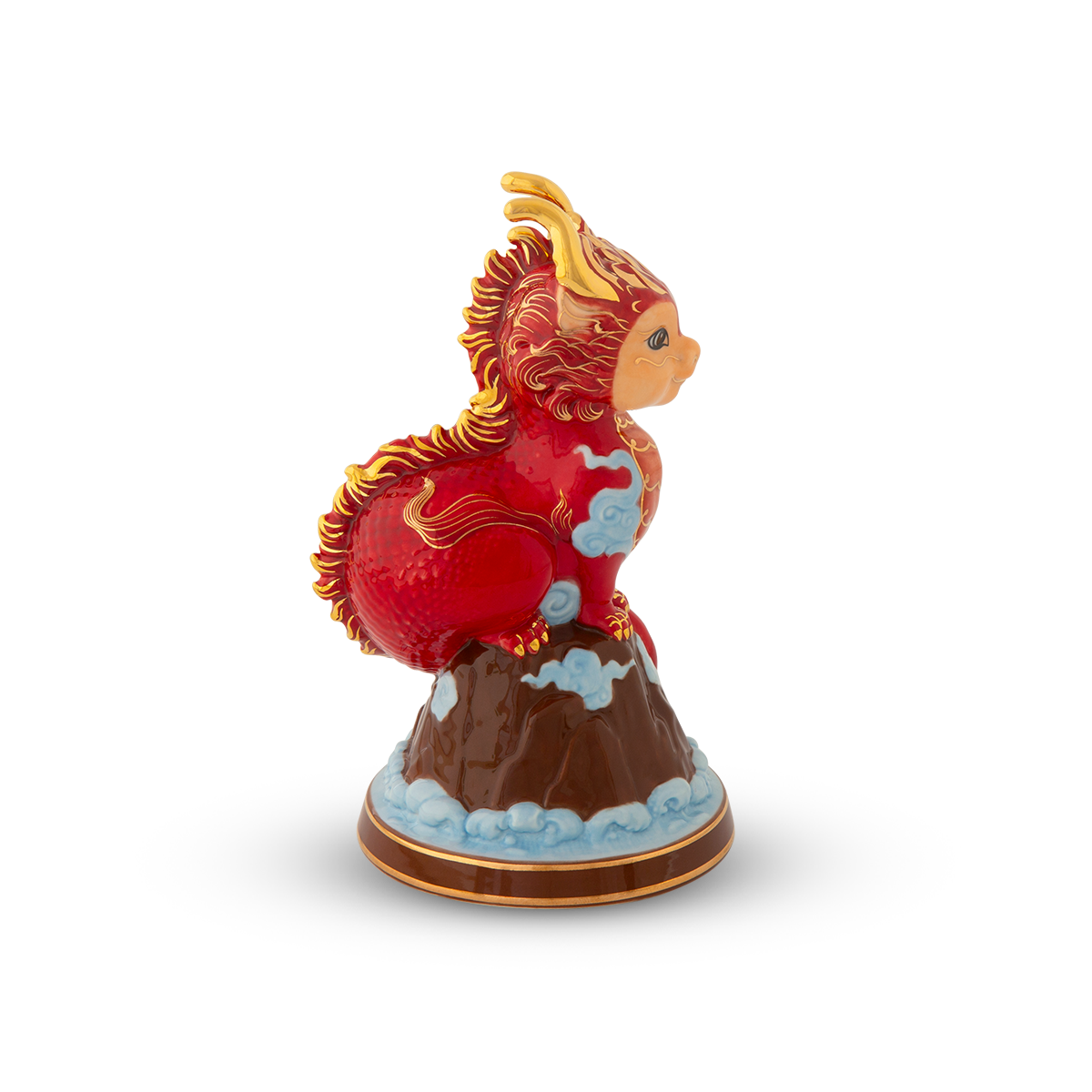 Tượng rồng Hảo Đức 13.5 cm - Màu Đỏ A001_311350DOVgomminhlong.com