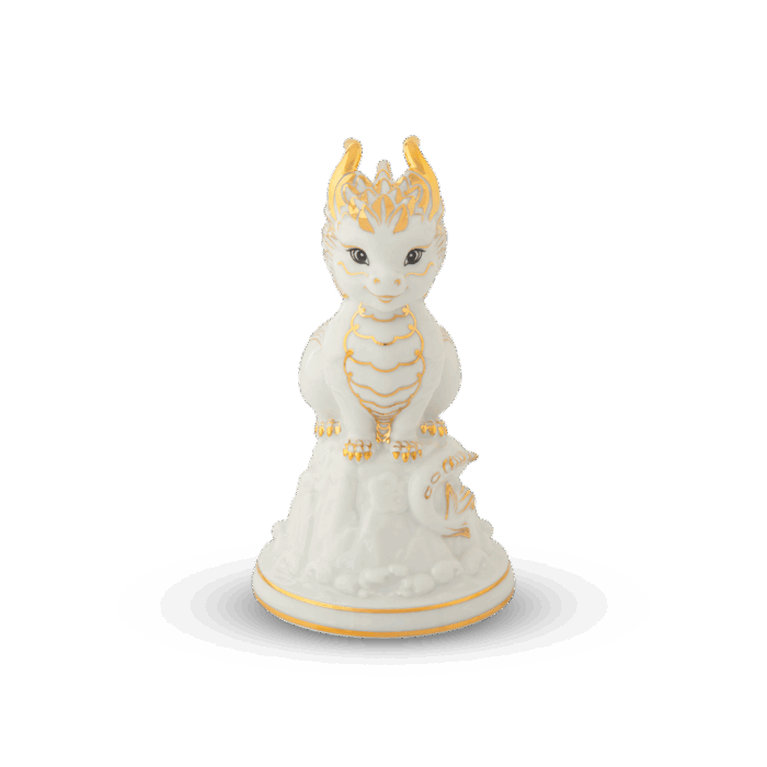  Tượng rồng Hảo Đức 13.5 cm - Màu Trắng A001_311350TBVgomminhlong.com