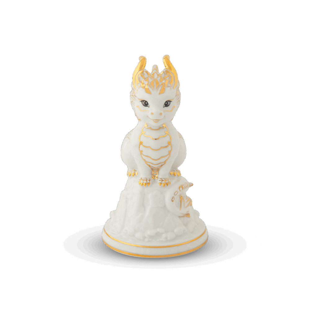 Tượng rồng Hảo Đức 13.5 cm - Màu Trắng A001_311350TBVgomminhlong.com