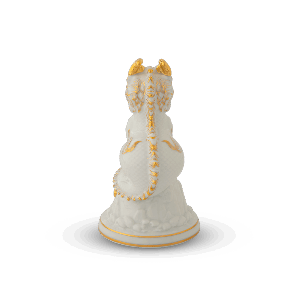 Tượng rồng Hảo Đức 13.5 cm - Màu Trắng A001_311350TBVgomminhlong.com