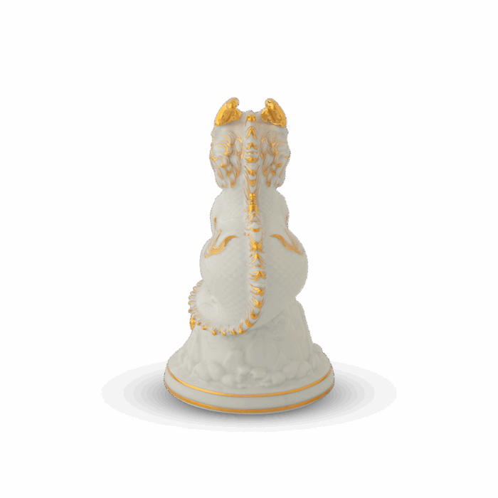  Tượng rồng Hảo Đức 13.5 cm - Màu Trắng A001_311350TBVgomminhlong.com