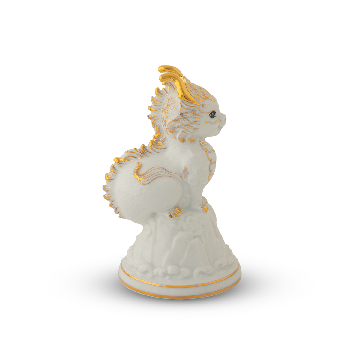 Tượng rồng Hảo Đức 13.5 cm - Màu Trắng A001_311350TBVgomminhlong.com