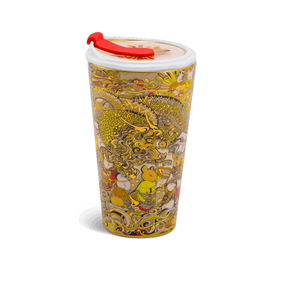 Ly sứ dưỡng sinh 0.48 L (K1) + nắp ống hút - Dưỡng Sinh - Lễ Hội Chuột vàng A001_214888CHUVHgomminhlong.com
