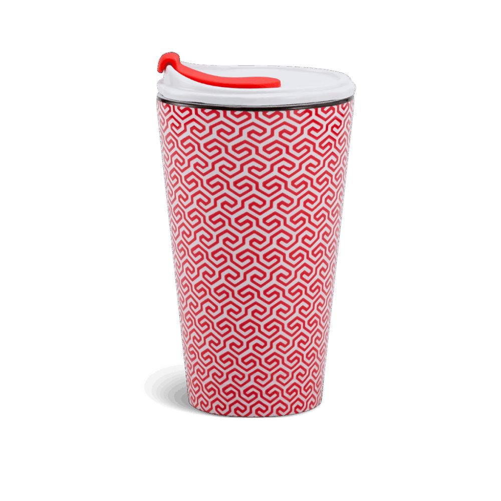 Ly sứ dưỡng sinh 0.48 L (K1) + nắp ống hút - Dưỡng Sinh - Red Karakusa (LTF) A001_214888LTFHgomminhlong.com