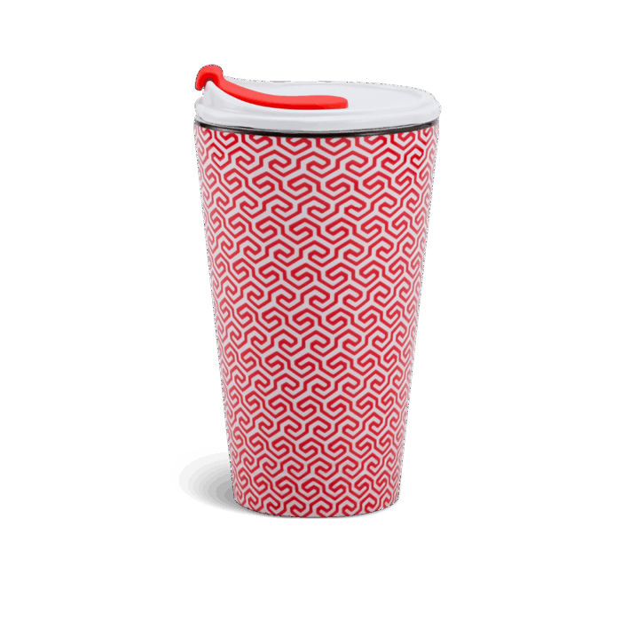  Ly sứ dưỡng sinh 0.48 L (K1) + nắp ống hút - Dưỡng Sinh - Red Karakusa (LTF) A001_214888LTFHgomminhlong.com