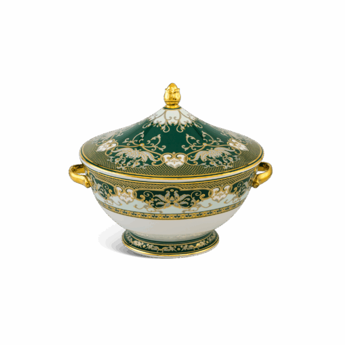  Thố 22 cm + nắp - Hoàng Cung - Sen Ngọc Bích A001_062224487gomminhlong.com