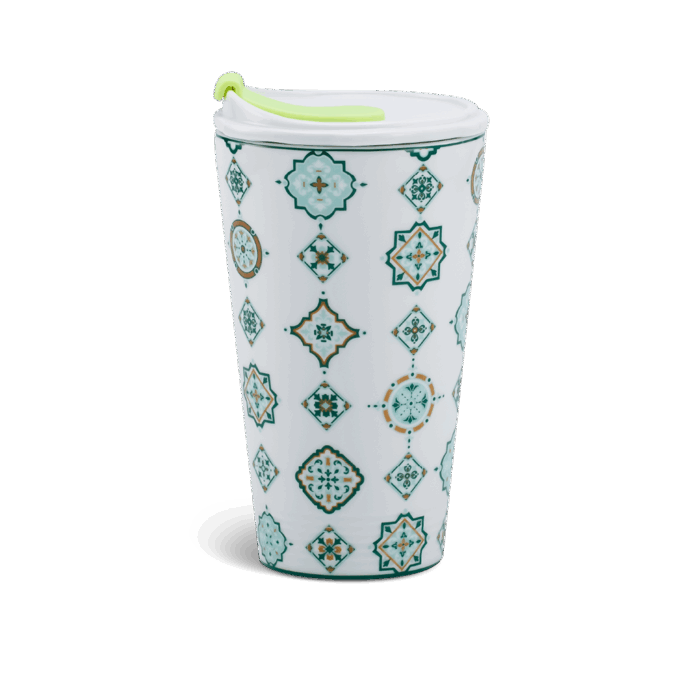 Ly sứ dưỡng sinh 0.48 L (K1) + nắp ống hút - Dưỡng Sinh - Vintage (LTN) A001_214888LTNHgomminhlong.com