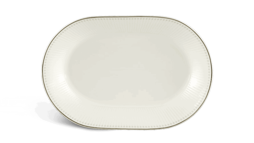 Dĩa oval 32 cm - Tulip Ngà - Ngân Sa A001_053216293gomminhlong.com