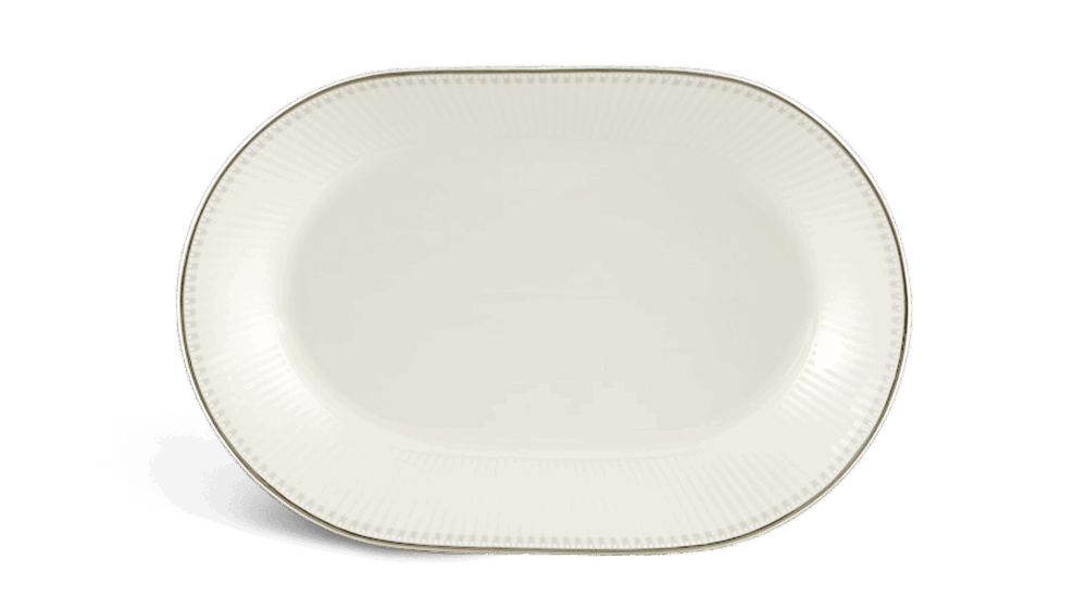 Dĩa oval 32 cm - Tulip Ngà - Ngân Sa A001_053216293gomminhlong.com