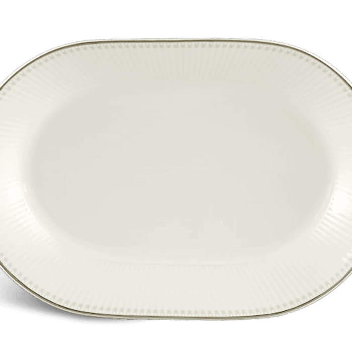 Dĩa oval 32 cm - Tulip Ngà - Ngân Sa A001_053216293gomminhlong.com