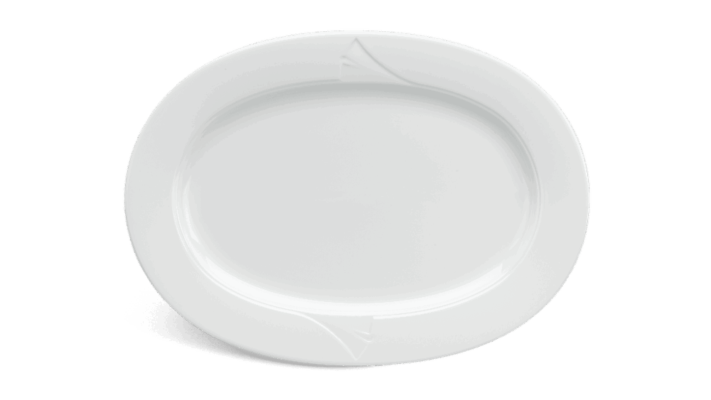 Dĩa oval 33 cm - Loa Kèn - Trắng A001_053307000gomminhlong.com