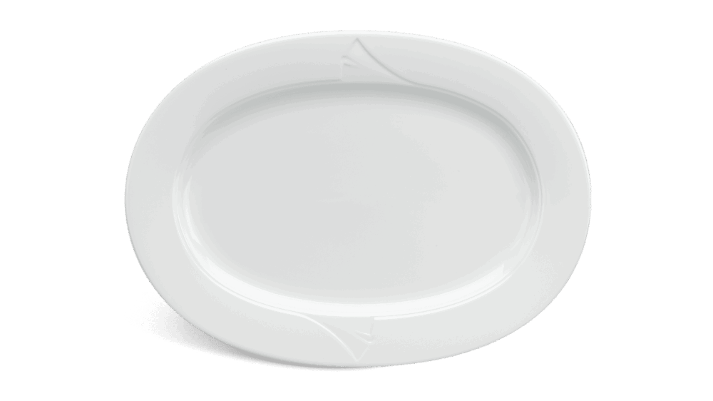 Dĩa oval 33 cm - Loa Kèn - Trắng A001_053307000gomminhlong.com