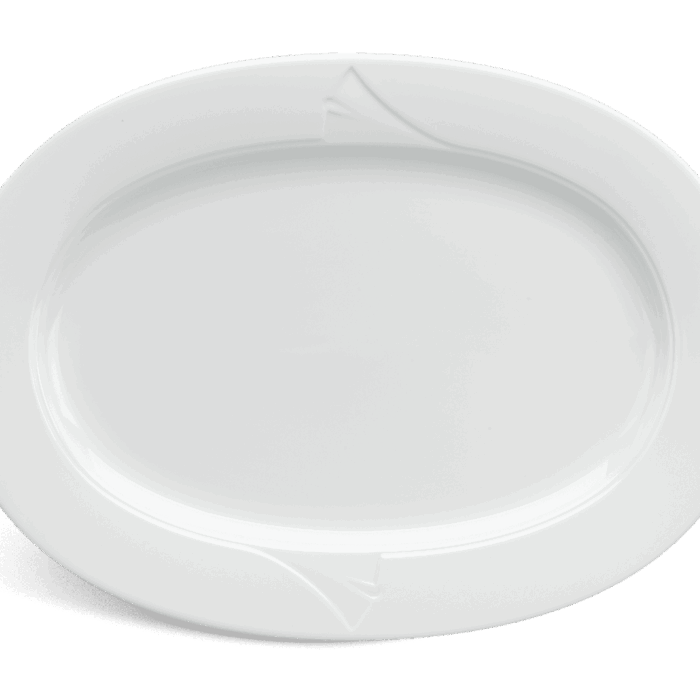 Dĩa oval 33 cm - Loa Kèn - Trắng A001_053307000gomminhlong.com