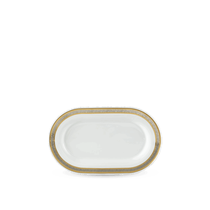 Dĩa oval 34 cm - Sago - Hoa Hồng A001_053401017gomminhlong.com