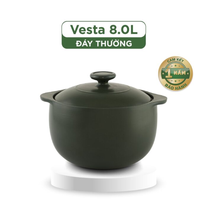 Nồi dưỡng sinh Vesta 8.0 L (nồi tròn cao) + nắp - Xanh Rêu A001_668023464