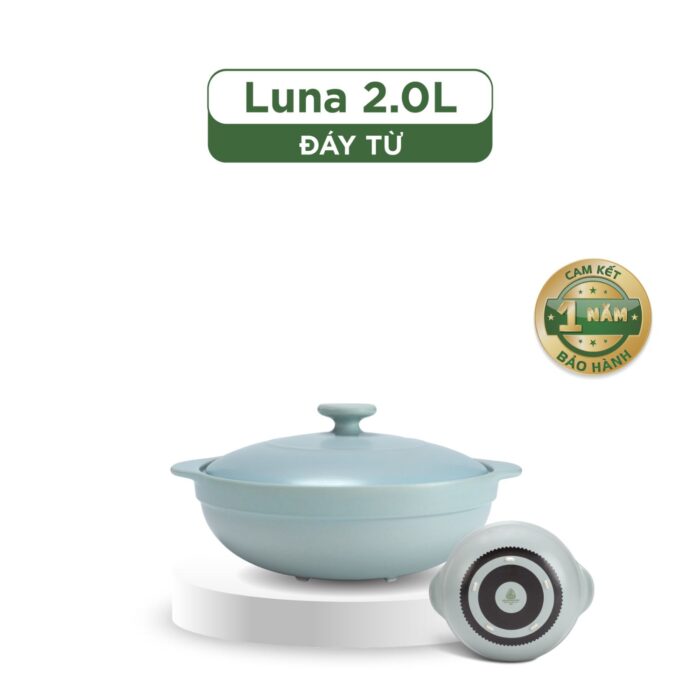 Nồi dưỡng sinh Luna (Nồi cạn) 2.0 L + nắp (CK) (bếp từ) - Màu Xám 2  A001_212039506T