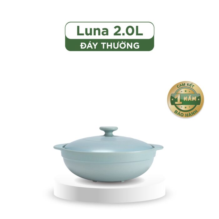 Nồi dưỡng sinh Luna (Nồi cạn) 2.0 L + nắp (CK) - Màu Xám 2 A001_212039506