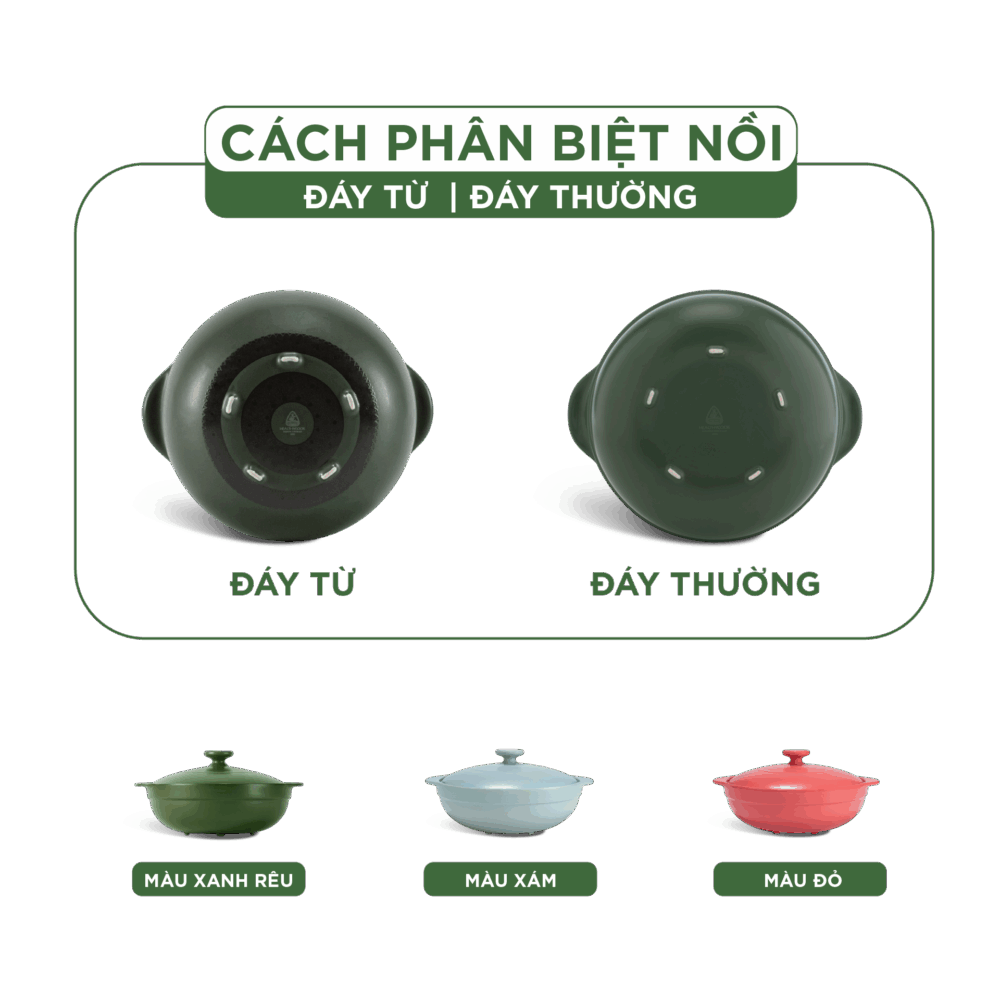 Nồi dưỡng sinh Luna (Nồi cạn) 3.0 L + nắp (CK) - Xanh Rêu A001_213039464gomminhlong.com