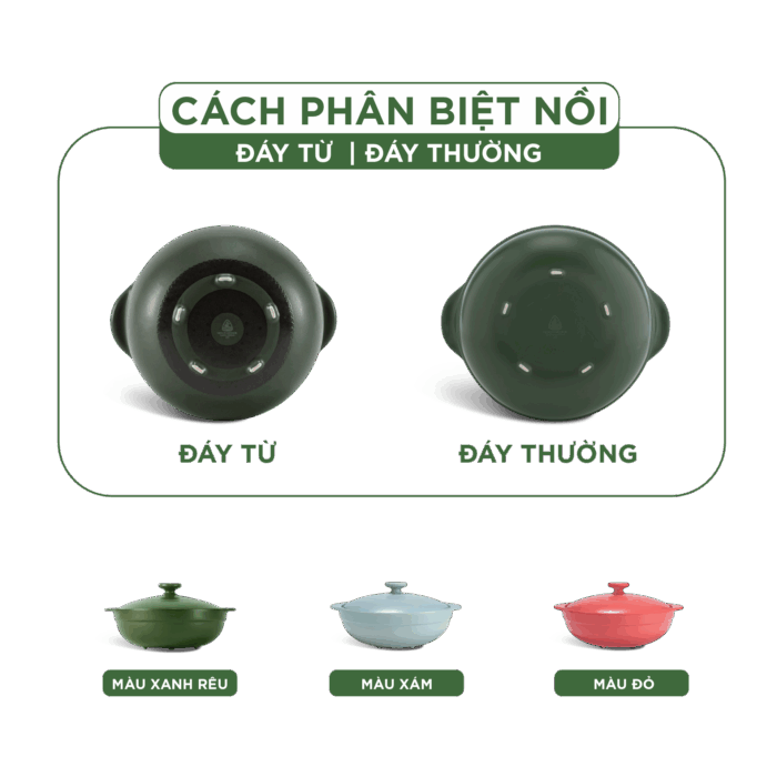  Nồi dưỡng sinh Luna (Nồi cạn) 3.0 L + nắp (CK) - Xanh Rêu A001_213039464gomminhlong.com