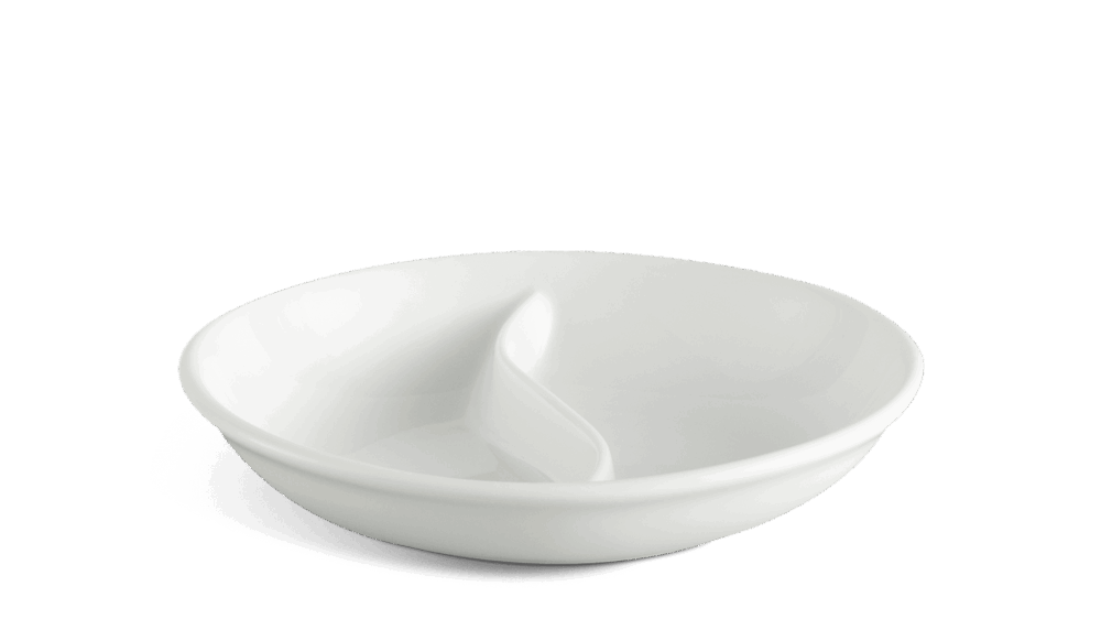 Chén chấm 2 ngăn - Jasmine Lys - Trắng Ngà A001_231004000gomminhlong.com