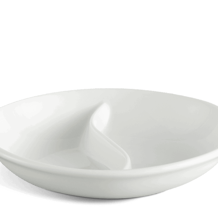 Chén chấm 2 ngăn - Jasmine Lys - Trắng Ngà A001_231004000gomminhlong.com