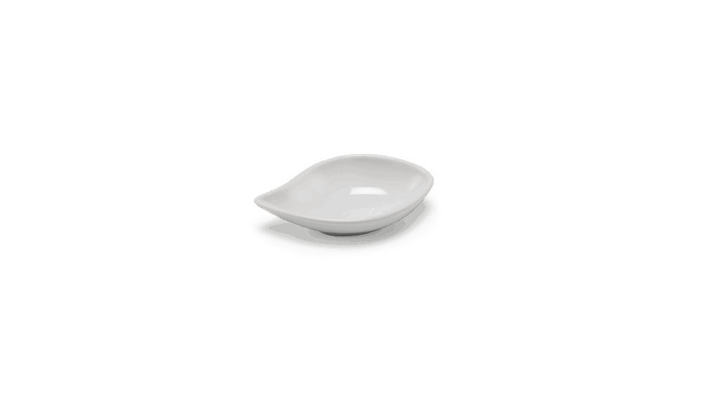 Chén chấm hình Chiếc Lá 9 cm - Misc Assortment - Trắng ngà A001_640916000gomminhlong.com