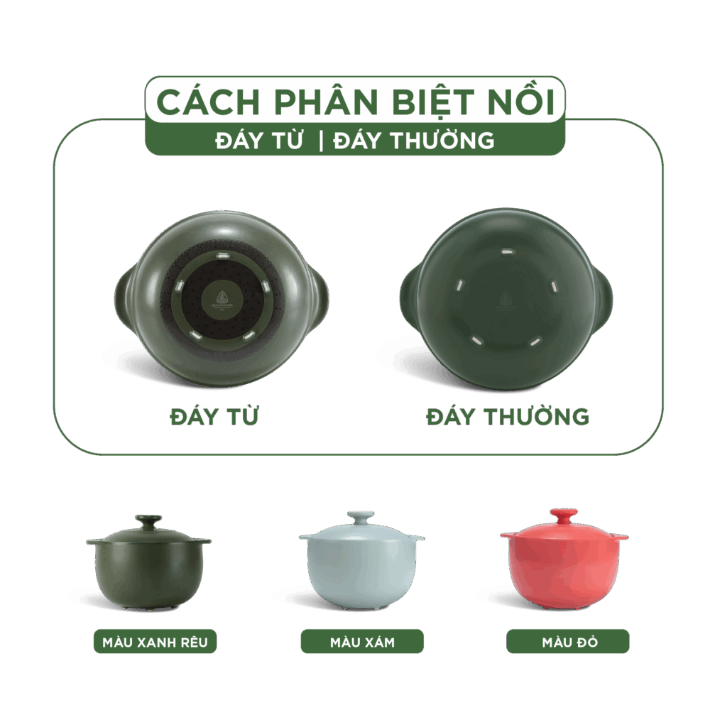 Nồi dưỡng sinh Vesta 3.0 L + nắp (CK) - Healthy Cook - Xanh Rêu A001_660328464gomminhlong.com