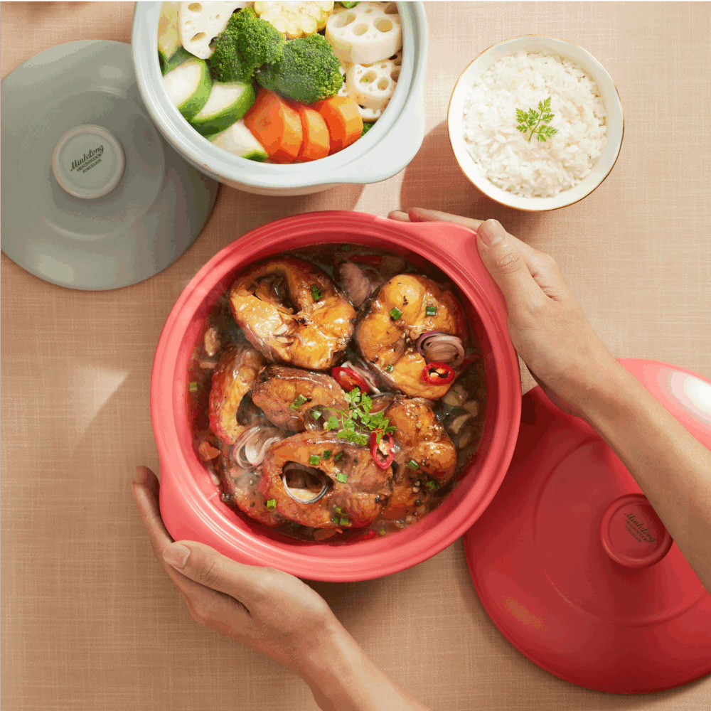 Nồi dưỡng sinh Vesta 3.0 L + nắp (CK) - Healthy Cook - Màu Đỏ 2 A001_660328507gomminhlong.com