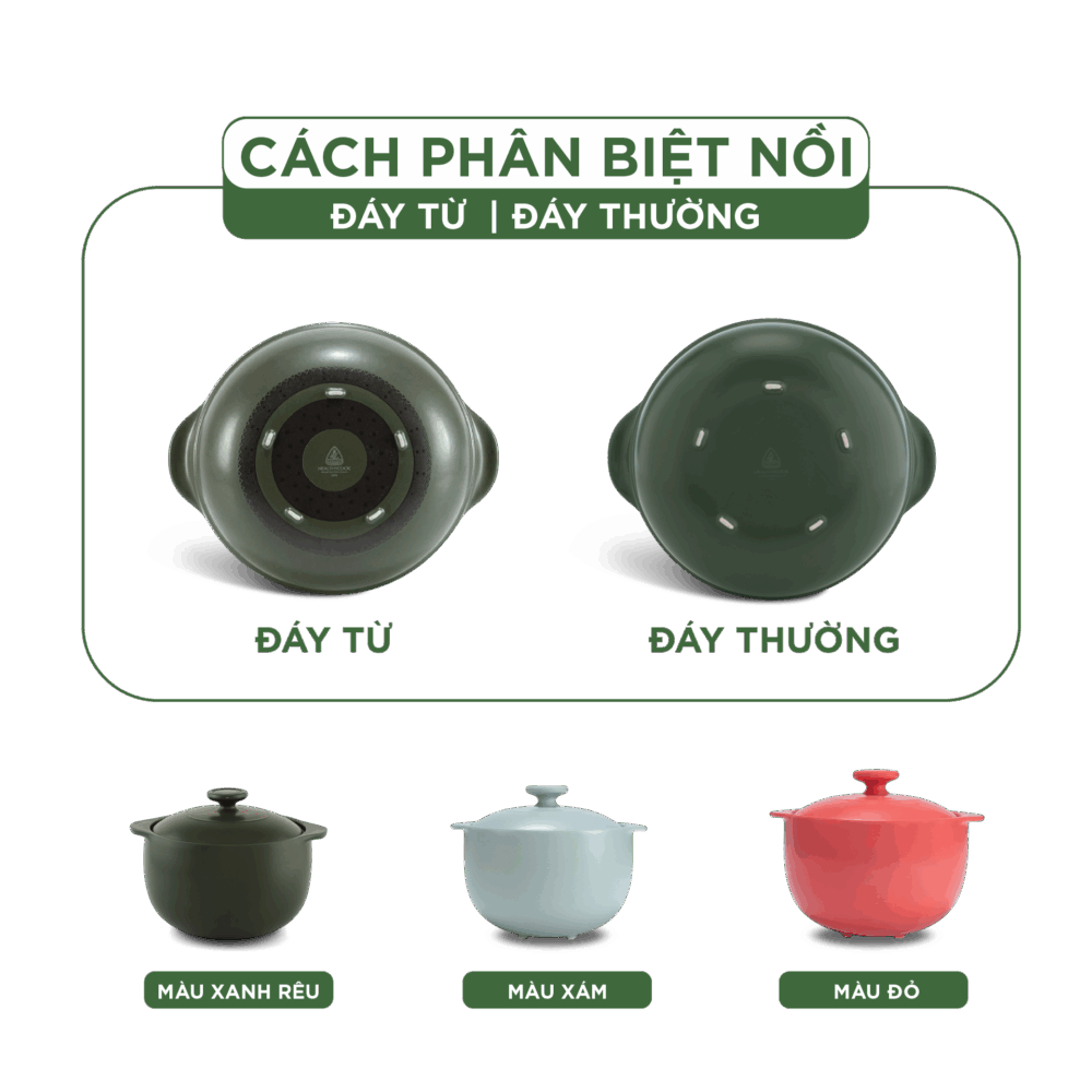 Nồi dưỡng sinh Vesta (Nồi tròn cao) 1.2 L + nắp (CK) - Xanh Rêu A001_661028464gomminhlong.com