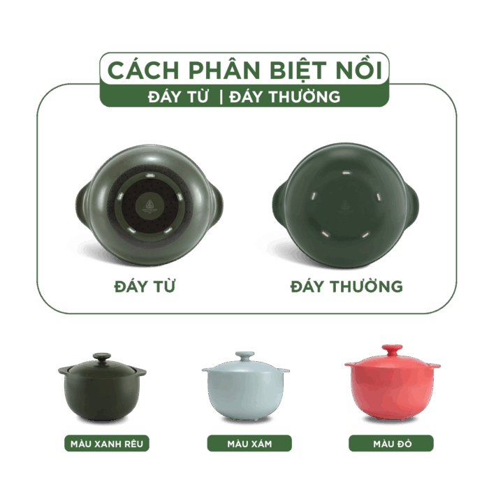  Nồi dưỡng sinh Vesta (Nồi tròn cao) 1.2 L + nắp (CK) - Xanh Rêu A001_661028464gomminhlong.com
