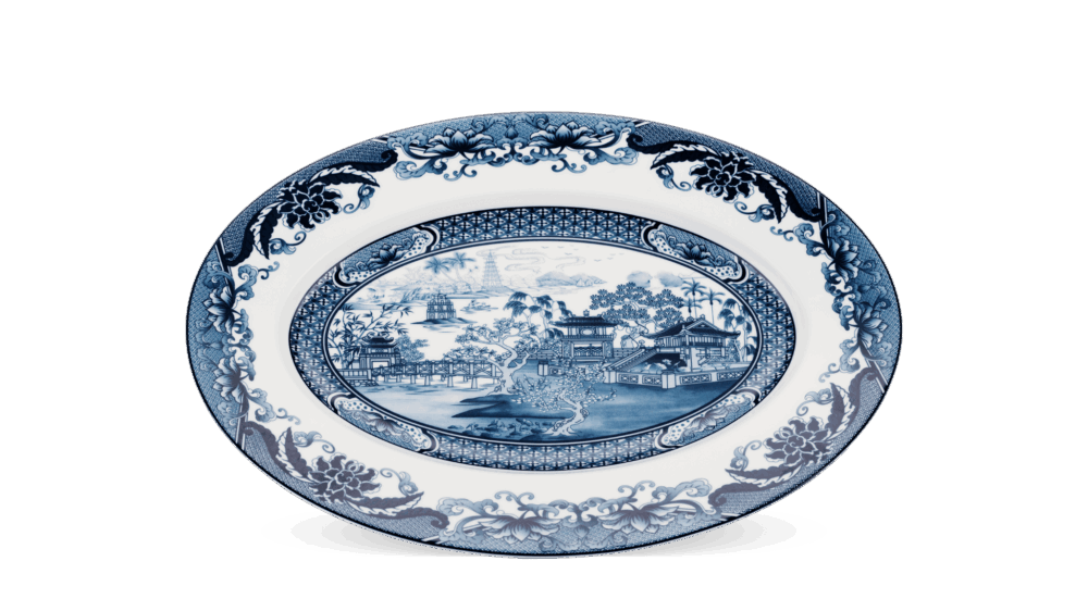 Dĩa oval 37 cm - Hoàng Cung - Hồn Việt A001_053712038gomminhlong.com