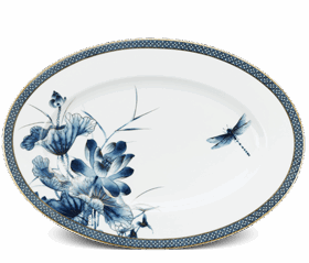  Dĩa oval 37 cm - Hoàng Cung - Sen Vàng A001_053712345gomminhlong.com
