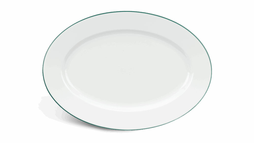 Dĩa oval - Jasmine - Chỉ Xanh Lá A001_052503009gomminhlong.com