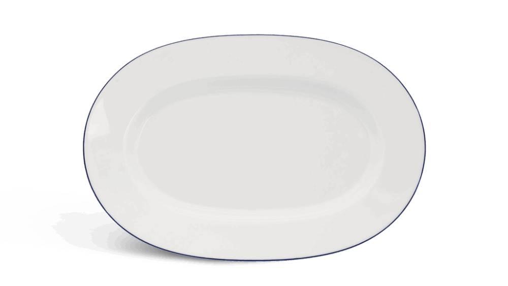 Dĩa oval 32 cm - Camellia - Chỉ Xanh Dương A001_053211021gomminhlong.com