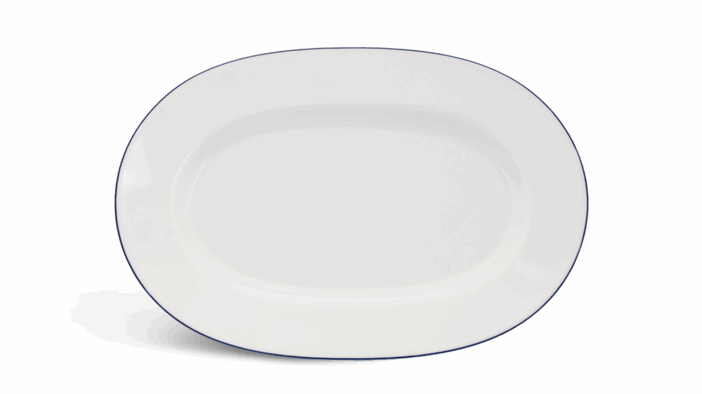 Dĩa oval 32 cm - Camellia - Chỉ Xanh Dương A001_053211021gomminhlong.com