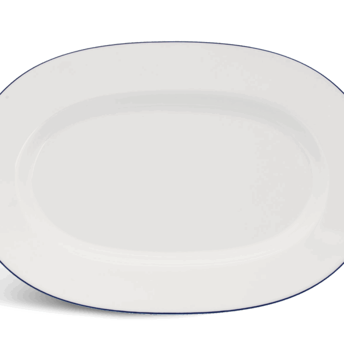 Dĩa oval 32 cm - Camellia - Chỉ Xanh Dương A001_053211021gomminhlong.com