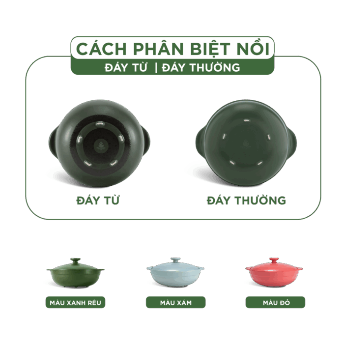  Nồi dưỡng sinh Luna (Nồi cạn) 2.0 L + nắp (CK) (bếp từ) - Xanh Rêu A001_212039464Tgomminhlong.com