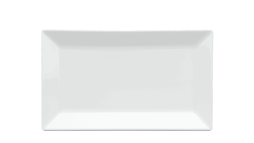 Dĩa chữ nhật lá 22 x 13 cm - Misc Assortment - Trắng A001_462202000gomminhlong.com